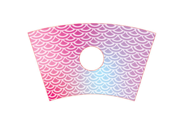 24oz Mermaid Scale Tumbler Wrap for Crafts & Cups Amp