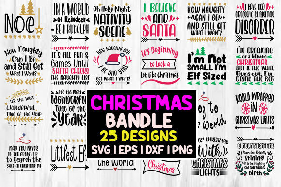 25 Christmas T-Shirt Design Bundle: Graphics for Joyful, On-Brand Campaigns