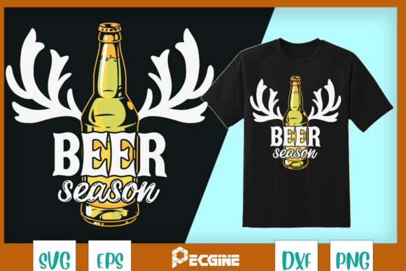 Beer Season Funny Deer Hunting Camo Graphics