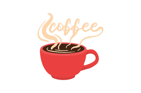 Coffee Cup with Coffee Written in Steam: Crafts & Food Amp Design