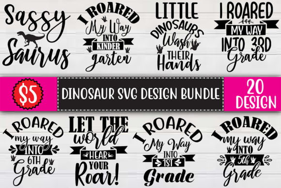 Dinosaur SVG Design Bundle