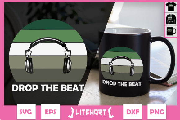 Drop the Beat Funny Retro Headphones