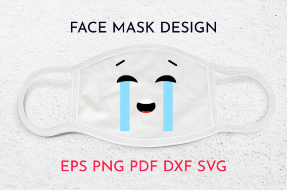 Face Mask Designs: Smile Crying Sad Face Graphics Freebies
