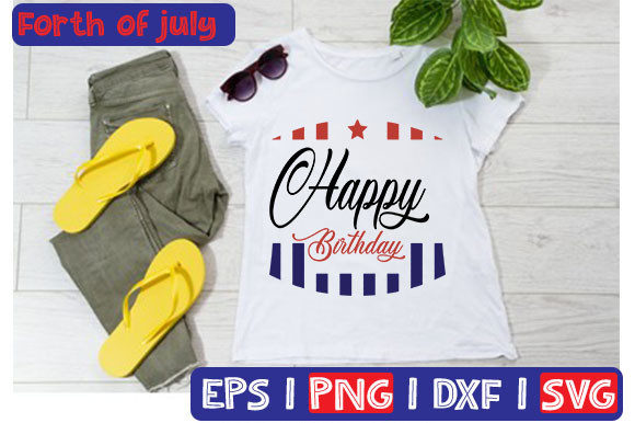 Happy Birthday Typography Graphics for T-Shirt Designs