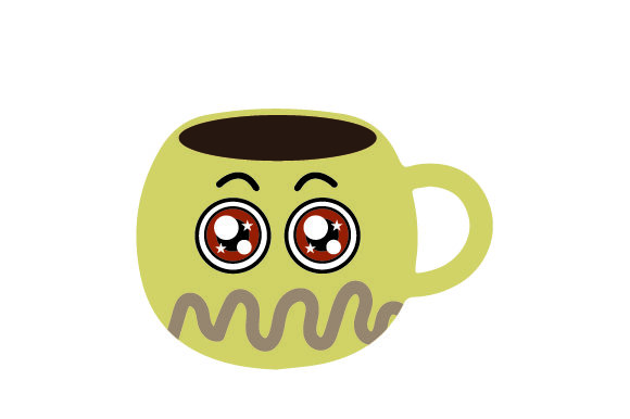 Kawaii-Style Coffee Cup for Crafts & Cups Amp