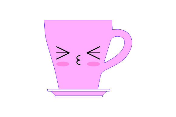 Kawaii-Style Tea Cup for Crafts & Cups Amp