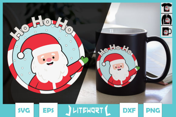 Santa Ho Ho Ho Merry Christmas Graphics and Crafts