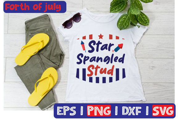 Star Spangled Stud: Patriotic Graphics for T-Shirt Designs