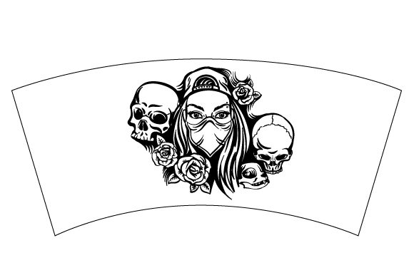 Tumbler Tattoo Illustration: Crafts & Cups Amp Design Asset